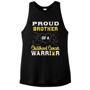 Proud Brother Of A Childhood Cancer Warrior Awareness Ladies PosiCharge Tri-Blend Wicking Tank