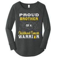 Proud Brother Of A Childhood Cancer Warrior Awareness Women's Perfect Tri Tunic Long Sleeve Shirt