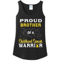 Proud Brother Of A Childhood Cancer Warrior Awareness Ladies Essential Tank