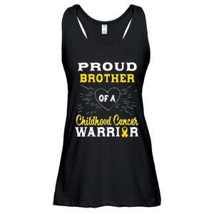 Proud Brother Of A Childhood Cancer Warrior Awareness Ladies Essential Flowy Tank