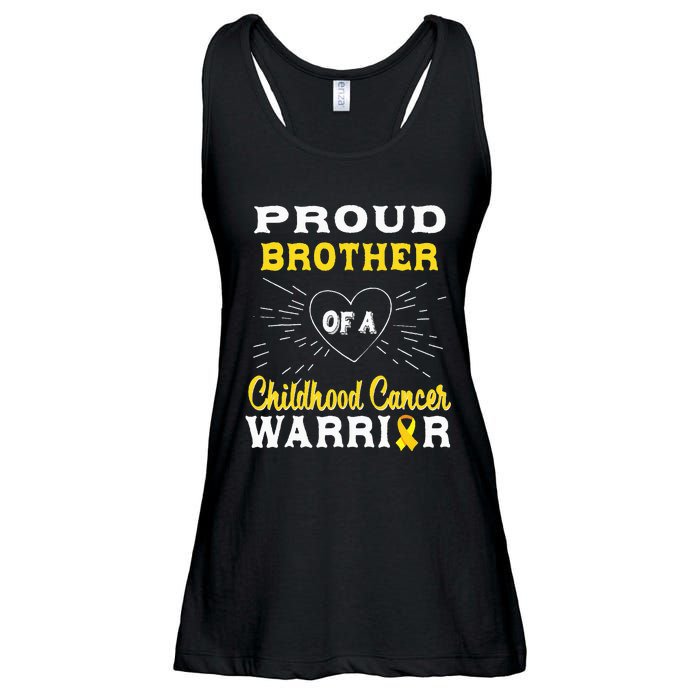 Proud Brother Of A Childhood Cancer Warrior Awareness Ladies Essential Flowy Tank