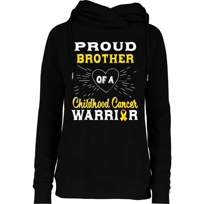 Proud Brother Of A Childhood Cancer Warrior Awareness Womens Funnel Neck Pullover Hood