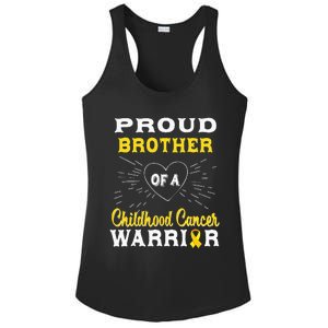 Proud Brother Of A Childhood Cancer Warrior Awareness Ladies PosiCharge Competitor Racerback Tank