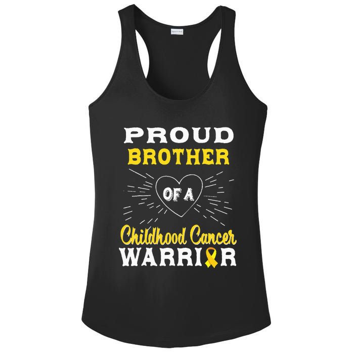 Proud Brother Of A Childhood Cancer Warrior Awareness Ladies PosiCharge Competitor Racerback Tank