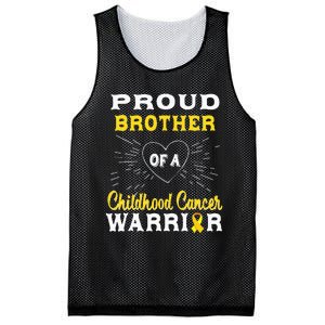 Proud Brother Of A Childhood Cancer Warrior Awareness Mesh Reversible Basketball Jersey Tank