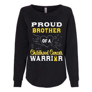 Proud Brother Of A Childhood Cancer Warrior Awareness Womens California Wash Sweatshirt