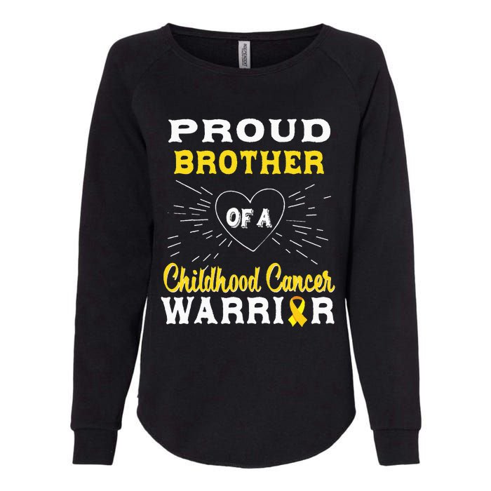 Proud Brother Of A Childhood Cancer Warrior Awareness Womens California Wash Sweatshirt