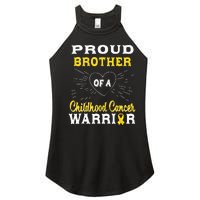 Proud Brother Of A Childhood Cancer Warrior Awareness Women's Perfect Tri Rocker Tank