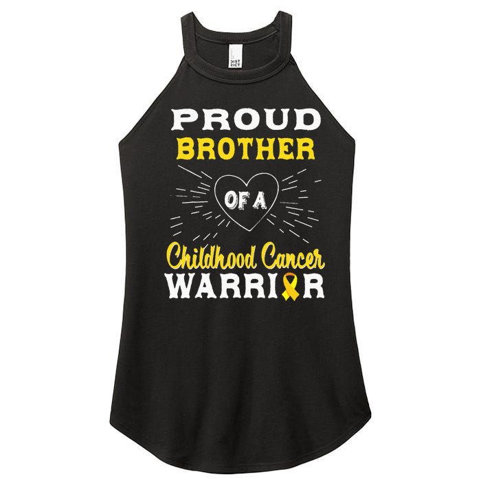 Proud Brother Of A Childhood Cancer Warrior Awareness Women's Perfect Tri Rocker Tank