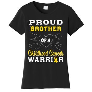 Proud Brother Of A Childhood Cancer Warrior Awareness Women's T-Shirt