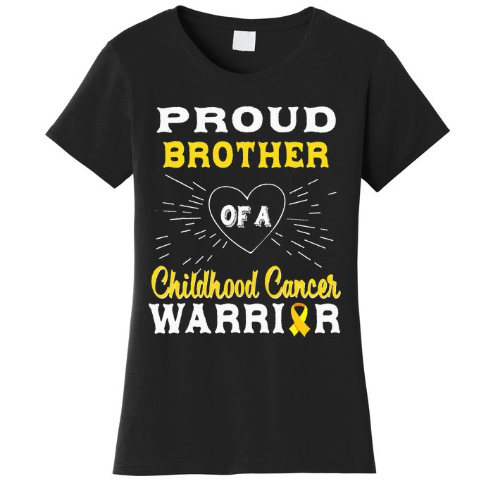 Proud Brother Of A Childhood Cancer Warrior Awareness Women's T-Shirt