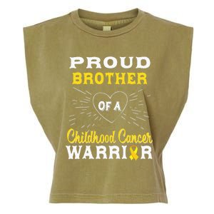 Proud Brother Of A Childhood Cancer Warrior Awareness Garment-Dyed Women's Muscle Tee