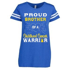 Proud Brother Of A Childhood Cancer Warrior Awareness Enza Ladies Jersey Football T-Shirt