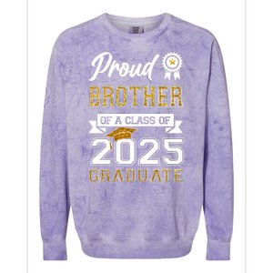 Proud Brother Of A Class Of 2025 Graduate Colorblast Crewneck Sweatshirt