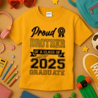 Proud Brother Of A Class Of 2025 Graduate Kids T-Shirt