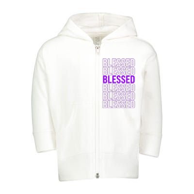 Purple Blessed Purple Toddler Zip Fleece Hoodie