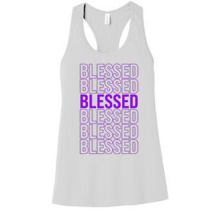 Purple Blessed Purple Women's Racerback Tank