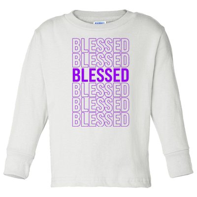 Purple Blessed Purple Toddler Long Sleeve Shirt