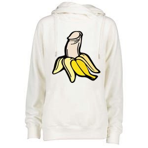 Penis Banana Womens Funnel Neck Pullover Hood