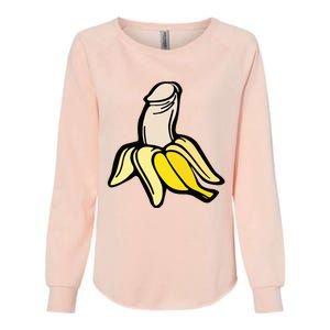 Penis Banana Womens California Wash Sweatshirt