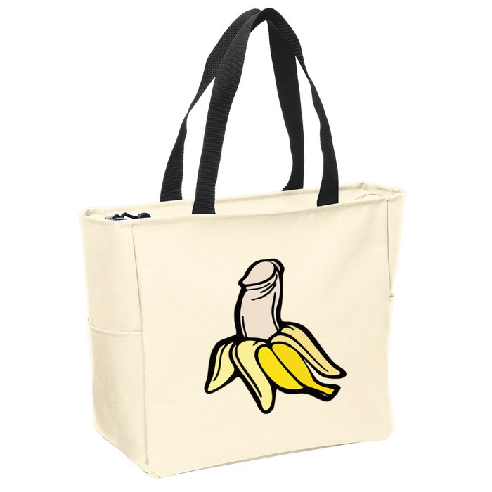 Penis Banana Zip Tote Bag