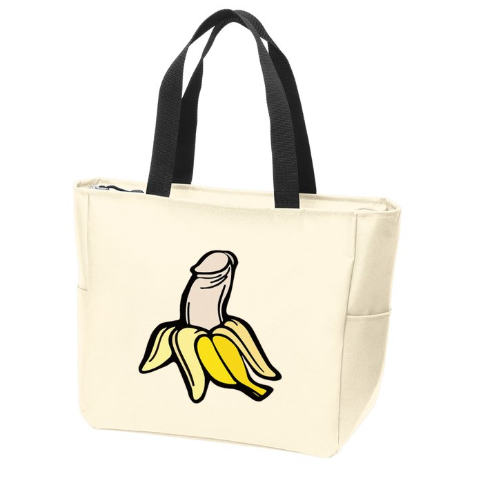 Penis Banana Zip Tote Bag