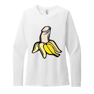 Penis Banana Womens CVC Long Sleeve Shirt