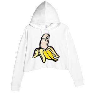 Penis Banana Crop Fleece Hoodie