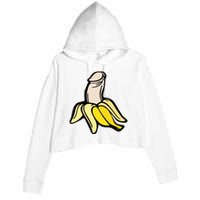 Penis Banana Crop Fleece Hoodie