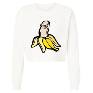 Penis Banana Cropped Pullover Crew