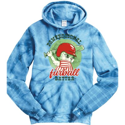 Professional Baseball Player Cat Cute Tie Dye Hoodie