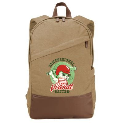 Professional Baseball Player Cat Cute Cotton Canvas Backpack