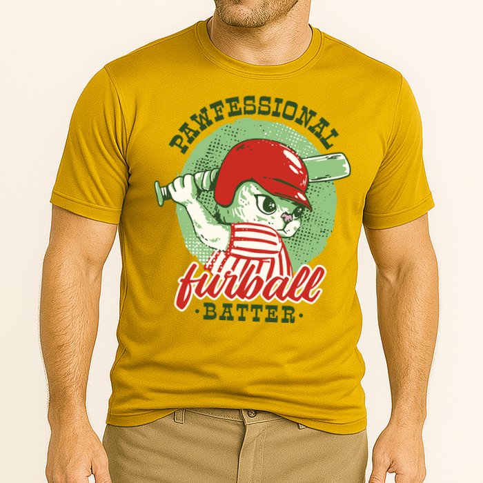Professional Baseball Player Cat Cute Cooling Performance Crew T-Shirt