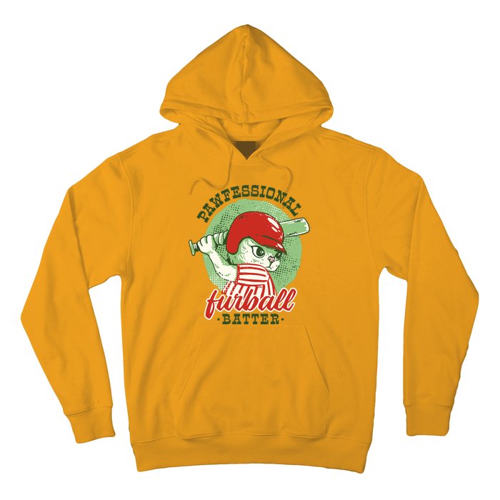 Professional Baseball Player Cat Cute Hoodie