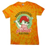 Professional Baseball Player Cat Cute Tie-Dye T-Shirt