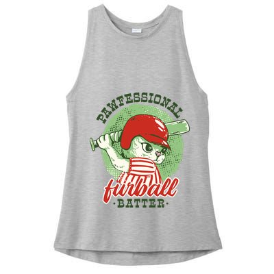 Professional Baseball Player Cat Cute Ladies PosiCharge Tri-Blend Wicking Tank