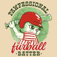 Professional Baseball Player Cat Cute Drawstring Bag