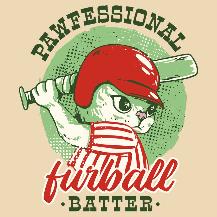 Professional Baseball Player Cat Cute Drawstring Bag