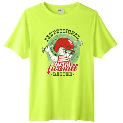 Professional Baseball Player Cat Cute Tall Fusion ChromaSoft Performance T-Shirt