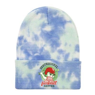 Professional Baseball Player Cat Cute Tie Dye 12in Knit Beanie