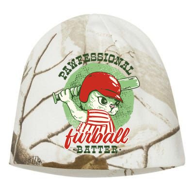 Professional Baseball Player Cat Cute Kati - Camo Knit Beanie