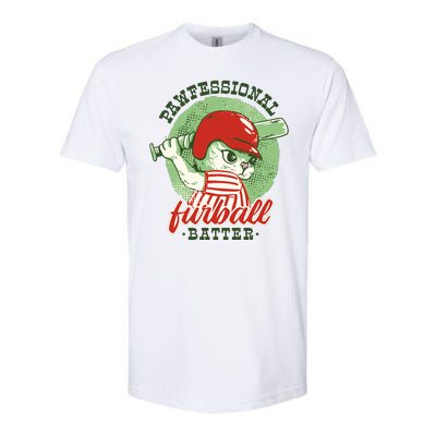 Professional Baseball Player Cat Cute Softstyle® CVC T-Shirt