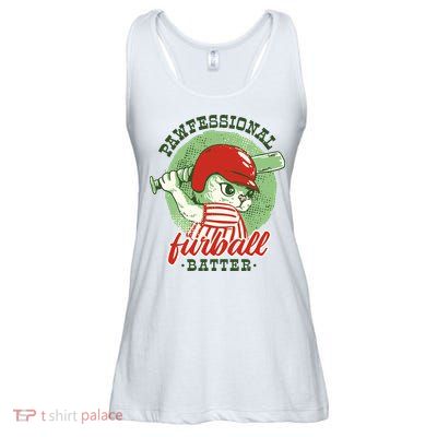 Professional Baseball Player Cat Cute Ladies Essential Flowy Tank