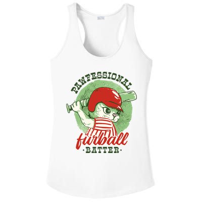 Professional Baseball Player Cat Cute Ladies PosiCharge Competitor Racerback Tank