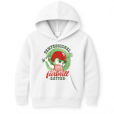 Professional Baseball Player Cat Cute Kids Hoodie
