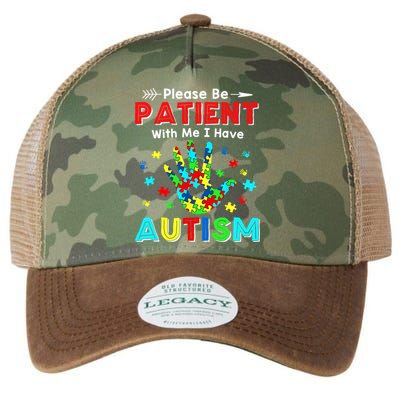 Please Be Patient With Me I Have Autism Legacy Tie Dye Trucker Hat