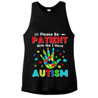 Please Be Patient With Me I Have Autism Ladies PosiCharge Tri-Blend Wicking Tank