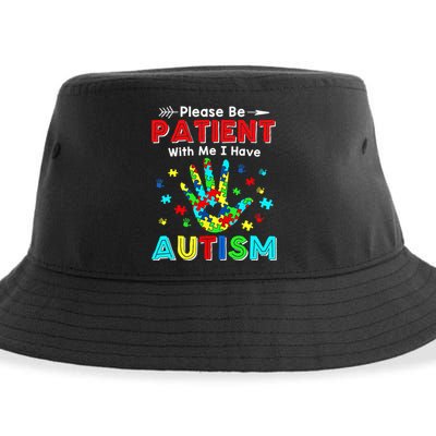 Please Be Patient With Me I Have Autism Sustainable Bucket Hat