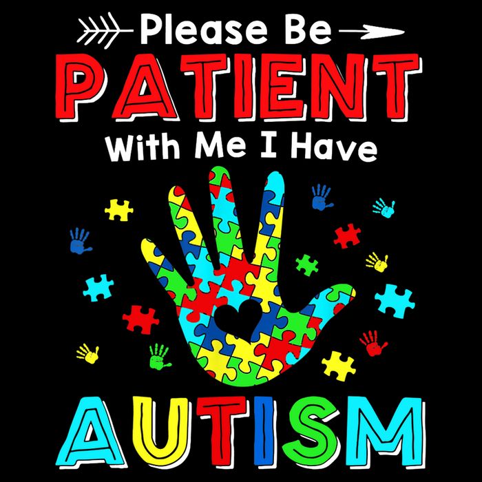 Please Be Patient With Me I Have Autism Flat Bill Trucker Hat