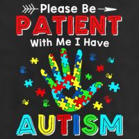 Please Be Patient With Me I Have Autism Golf Towel